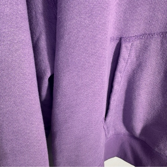 John Elliott Purple Cropped Vintage Fleece Hoodie Size 2 = Medium - Picture 9 of 16